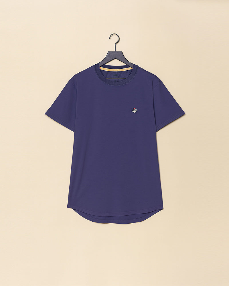 Lamb Talk Polo Round Hem Tee - Navy