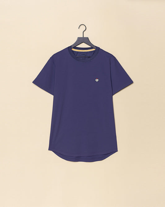 Lamb Talk Polo Round Hem Tee - Navy