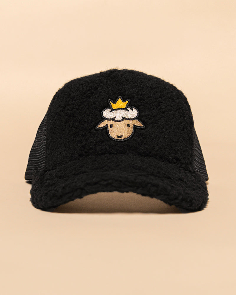 Lamb Head Sherpa Trucker - Black