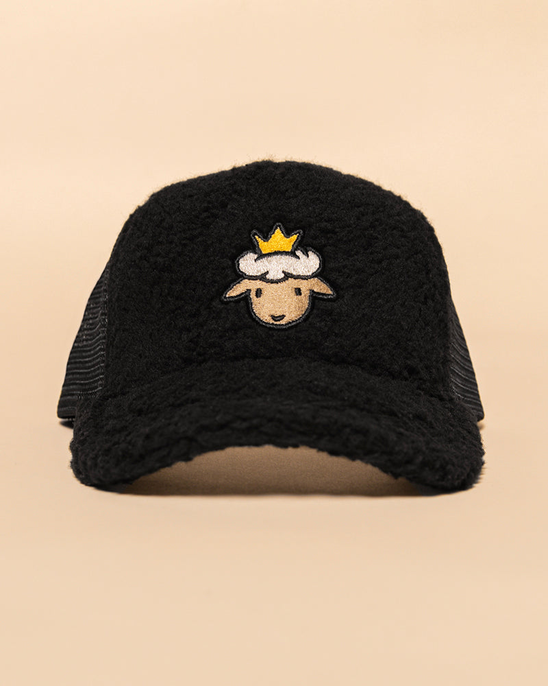 Lamb Head Sherpa Trucker - Black