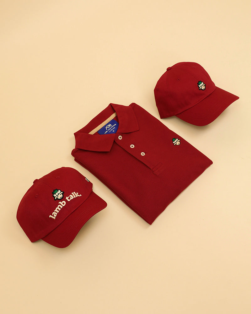 Lamb Head Short Bill Cap - Claret