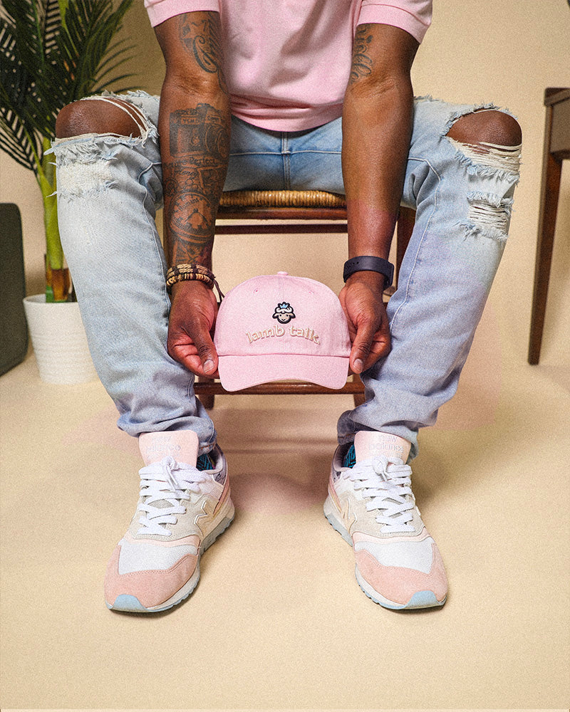 Lamb Head Short Bill Cap - Pink